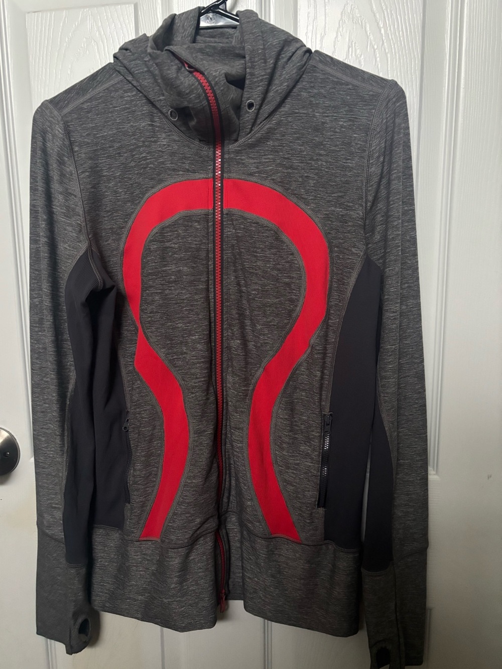 Lululemon Scuba Grey and Fed Zip Hoodie
